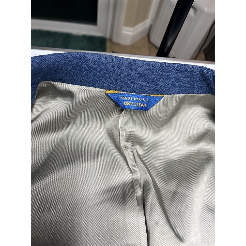 Vintage Pendleton Sport Coat Blazer Mens 44 Blue Wool Two Button‎ Elbow Patches - Picture 16 of 16